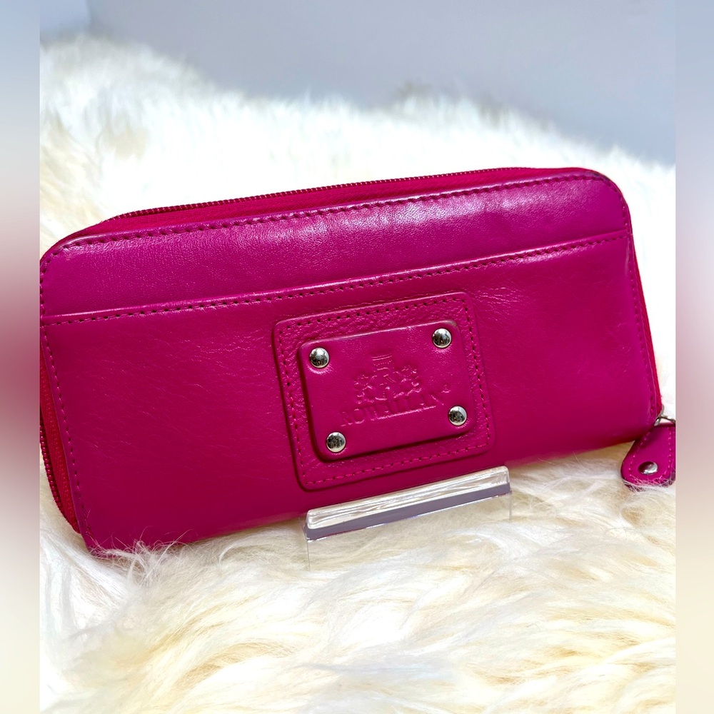 Rowallan of Scotland Sedona Raspberry Zippy Long Wallet , Soft Leather